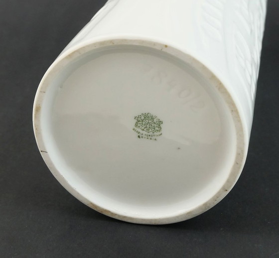 Image 1 of grande vaso in porcellana di gerold-porzellan bavaria decorazione astratta a rilievo anni 1960/1970 modello n. 7840/2
