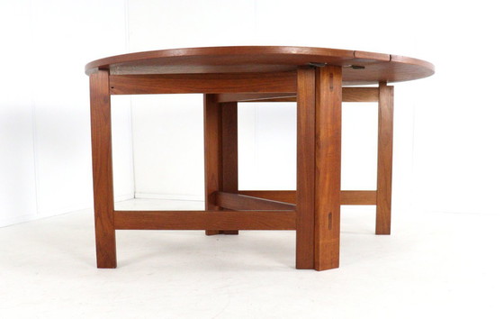 Image 1 of Table de salle à manger pliante en teck danois « Skovlund » vintage