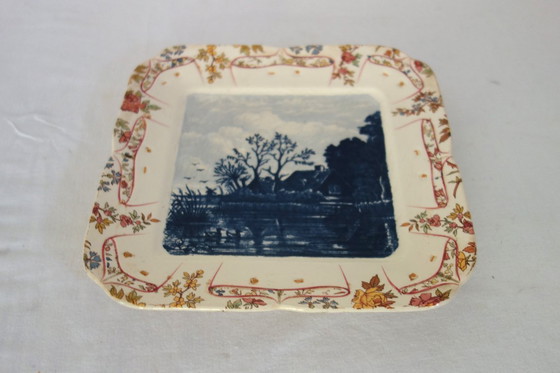Image 1 of Antiek decoratief bord Sarreguemines