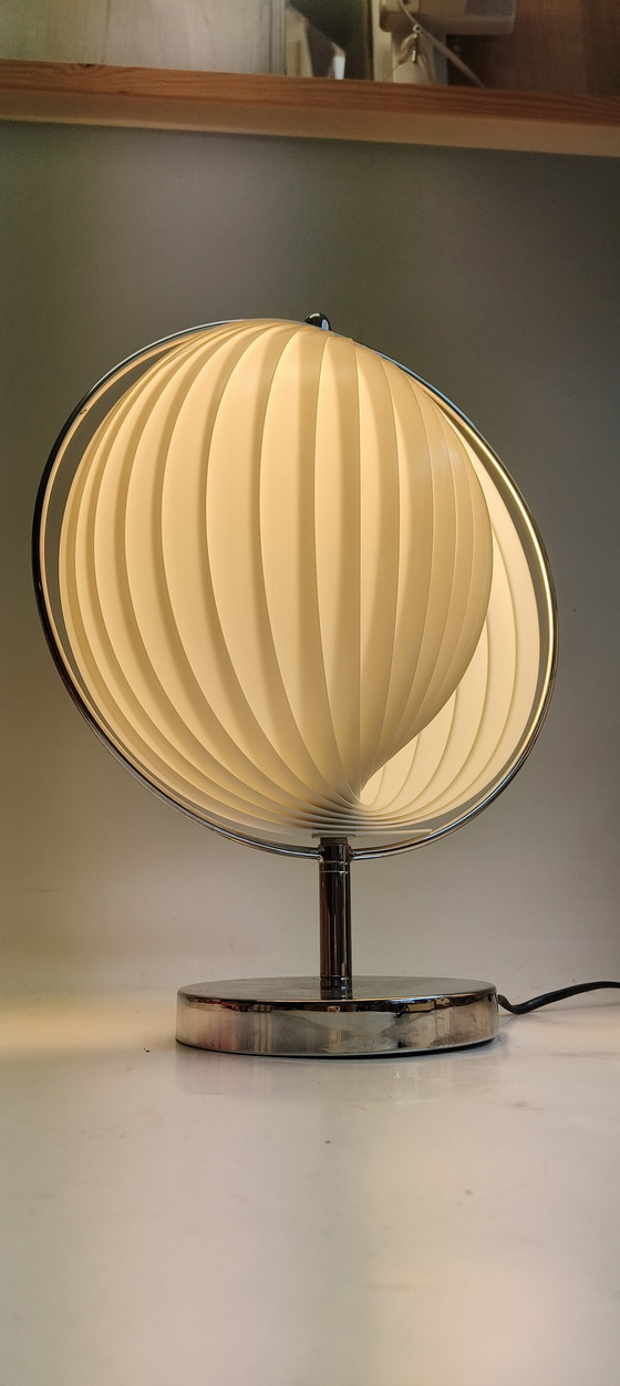 Image 1 of Kare design years vintage moon slat table lamp verner Pantone style