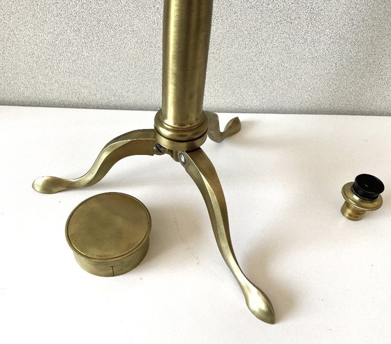 Ancienne Lunette Astronomique Télescope Longue-Vue Fin 1800 France Céleste – Sculptures, Brass (photo 13 of 19)