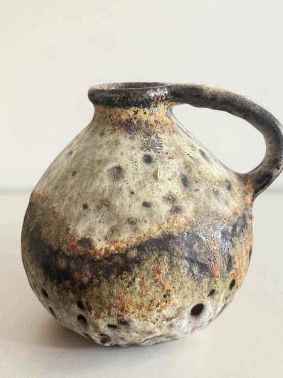 Vintage Ceramic Vases Set from West Germany | B&M Höhr Jug and Fat Lava Vase Bay Studio Pottery | Mid Century (photo 5 of 6)