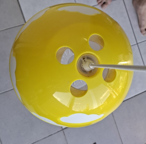 Ikea Skoljig Cloud Lamp Pendant Lamp Yellow White Henrik Preutz 1990s – Plastic (photo 3 of 6)
