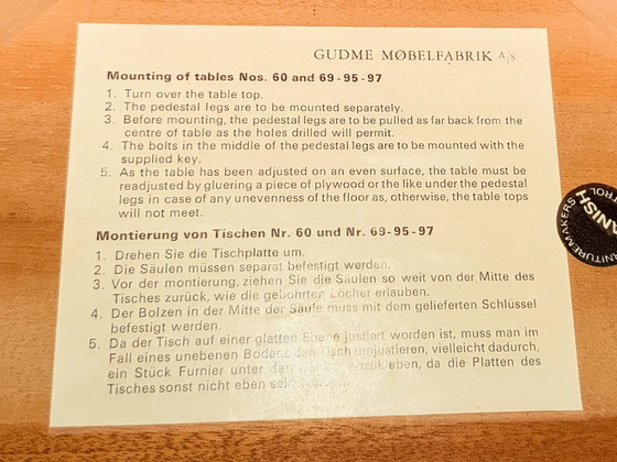 1960s Dining Table, Gudme Møbelfabrik – Wood (photo 14 of 16)
