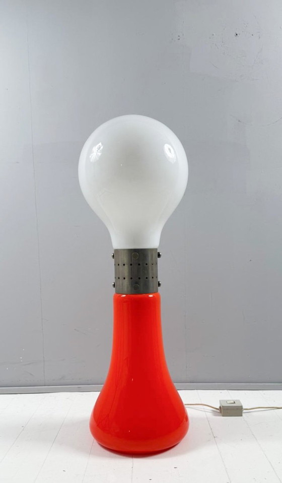 Image 1 of Lampadaire de style Space Age conçu par Carlo Nason pour Mazzega, modèle : « Brillo », Italie, années 1970