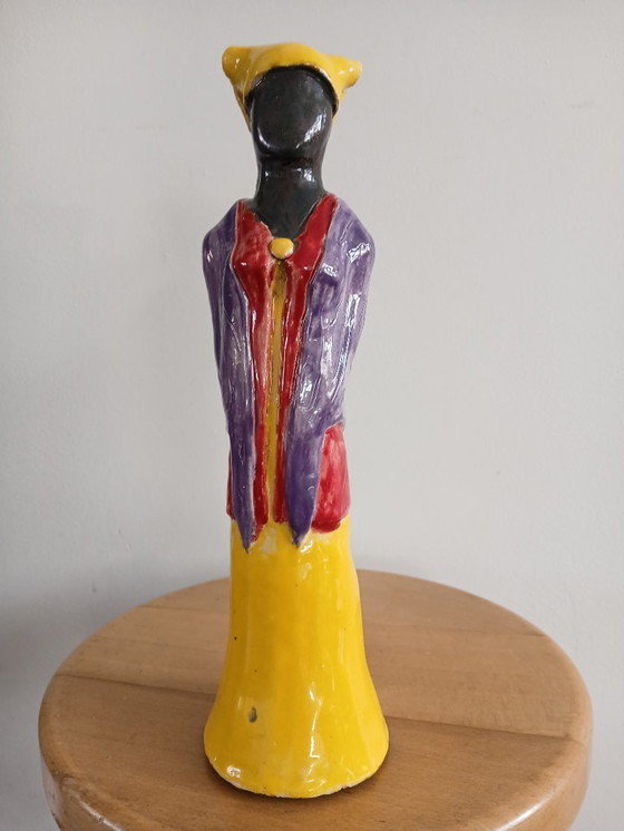 Image 1 of Statua colorata in ceramica