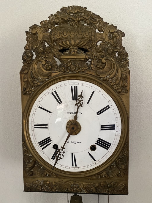 Orologio Comtoise francese antico del XIX secolo