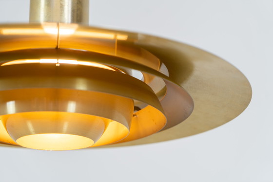 Image 1 of Early “P376” Brass Pendant Light by Jørgen Kastholm & Preben Fabricius for Nordisk Solar (Denmark, 1960s)
