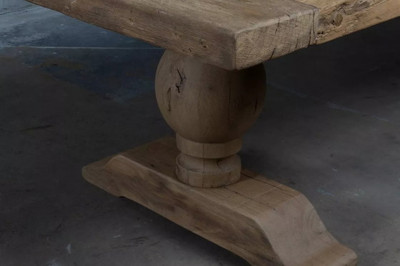 Image 1 of SOLEIL oak monastery table - 220 cm - Solid frame