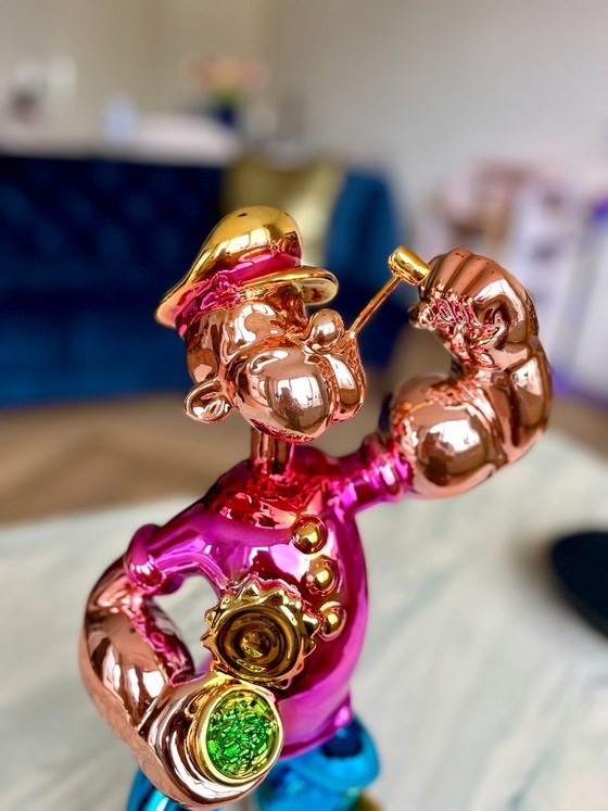 BIG POPEYE SCULPTURE POPART POP ART LUXURY MONEY Statue CARTOON pink Monopoly XL – Other (photo 5 of 6)