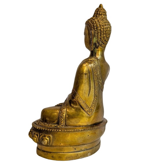 Bouddha de la Médecine en Bronze - Bhaisajyaguru Népal - 16cm – Sculptures (photo 6 of 9)