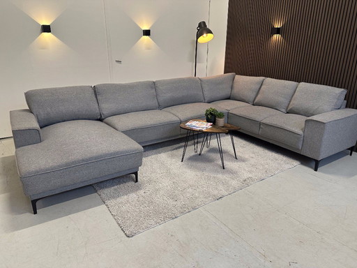 Grau gesprenkeltes U-förmiges Sofa