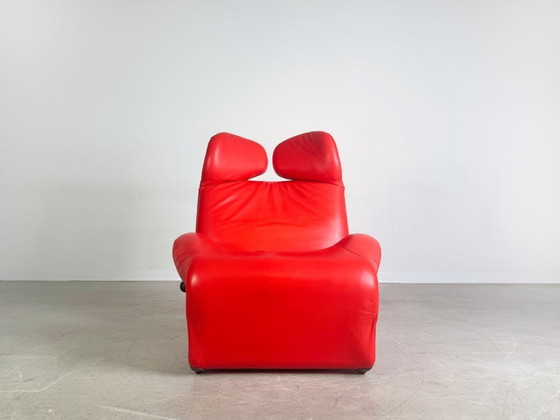 Image 1 of Originale Cassina Wink Chair Poltrona Toshiyuki Kita Pelle rossa Design