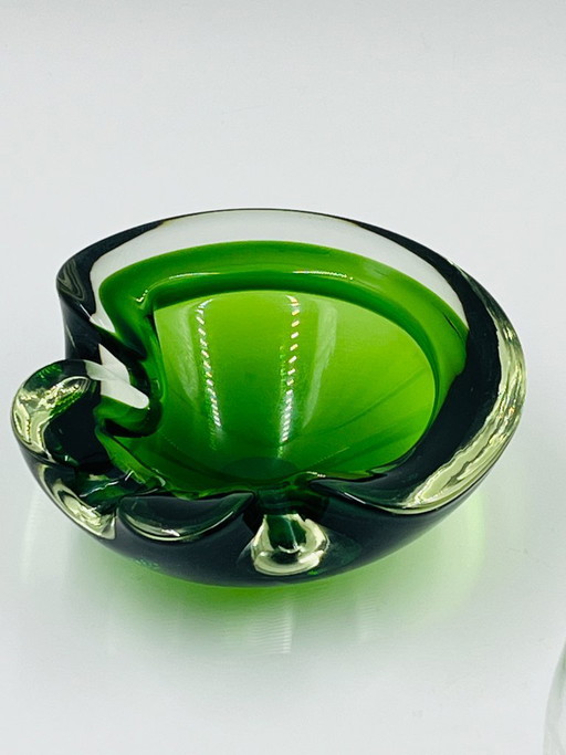 Murano Sommerso Glas Asbak Leegschaal