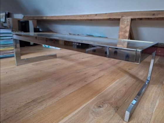 Image 1 of Chrome coffee table