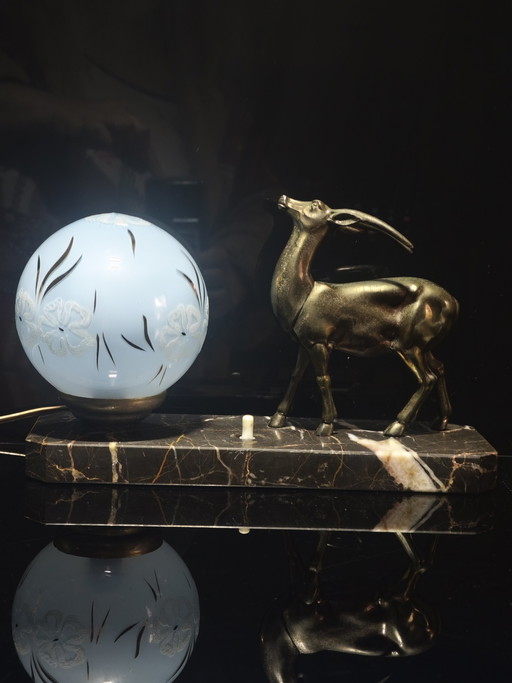 Art Deco Gazelle Lamp