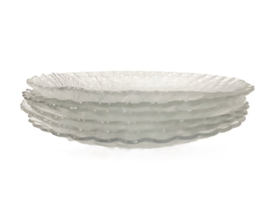 Image 1 of Set of 6 Vintage Glass Salad Plates