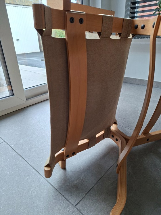 Poltrona lounge scandinava vintage + poggiapiedi anni 60/70 – Divani 2 posti, Textile, Wood (photo 16 of 22)