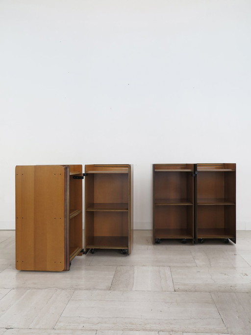 Artona Nightstands by Afra & Tobia Scarpa for Maxalto, Italy, 1970s, set of 2