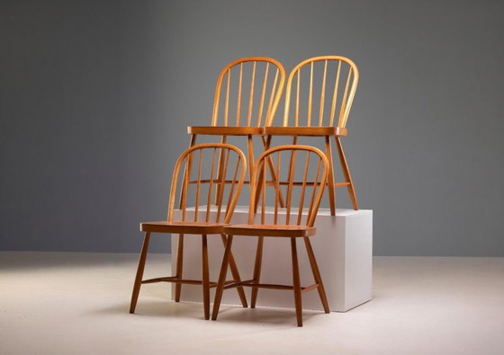 Image 1 of Set van vier eetkamerstoelen, jaren 60-70