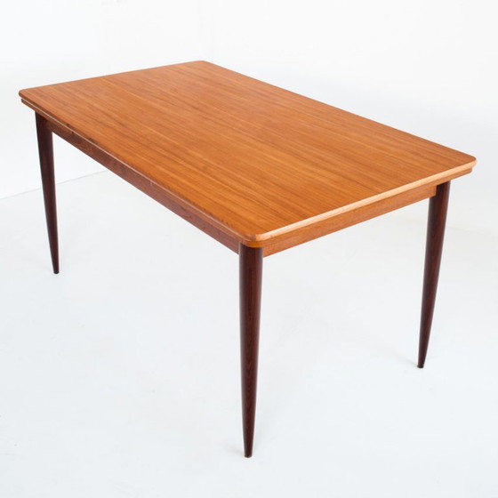 Scandinavian Style Teak Dining Table With Extensions, France, 1960s – Wood (photo 3 of 14)