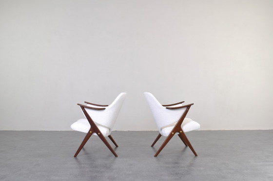 Image 1 of Mid-Century Noorse Teak Fauteuils Knott van Brunstad Møbelfabrikk, jaren 60, set van 2
