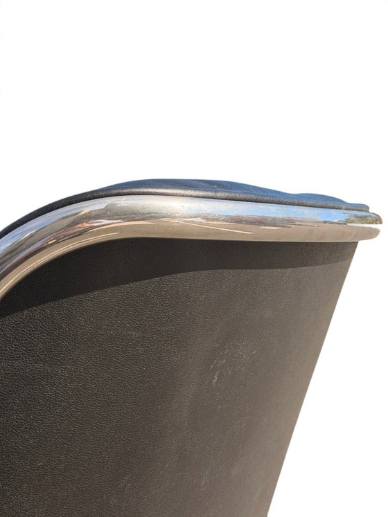 Executive Armchair Charles Pollock Knoll black leather – Chrome (photo 13 of 16)