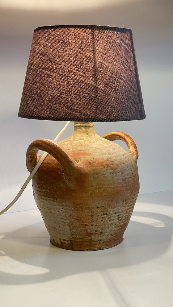 Image 1 of Vintage French Pottery Lamp