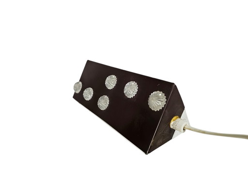 Herda Almelo - vintage bedside lamp - brown - stars - wall light - 70's - retro