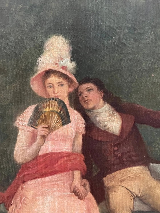 A. Corti. Galante scène. – Schilderijen & Tekeningen, Canvas (photo 3 of 7)