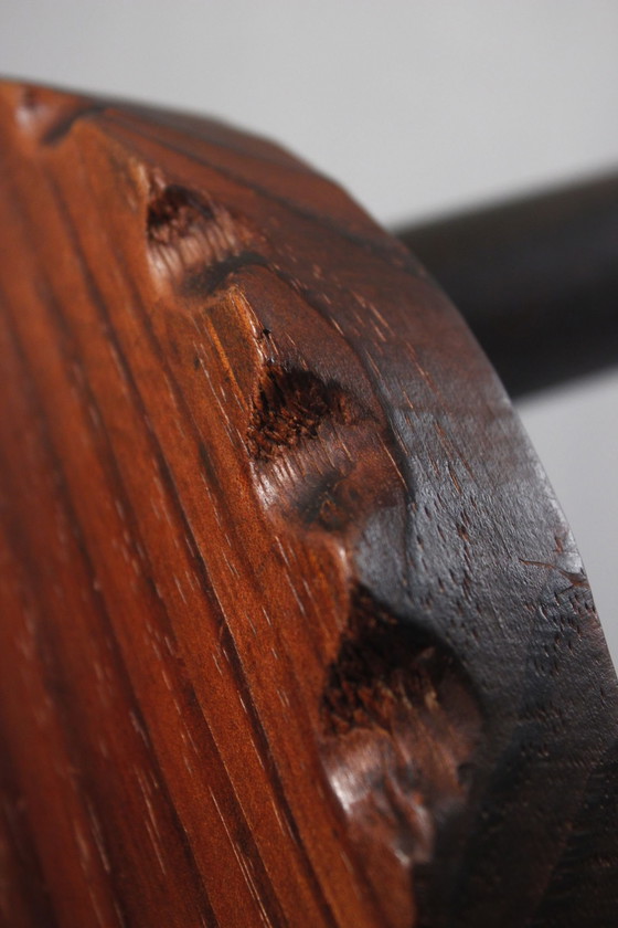 Image 1 of Vintage tripod milking stool popular Brutalist design France 1950s