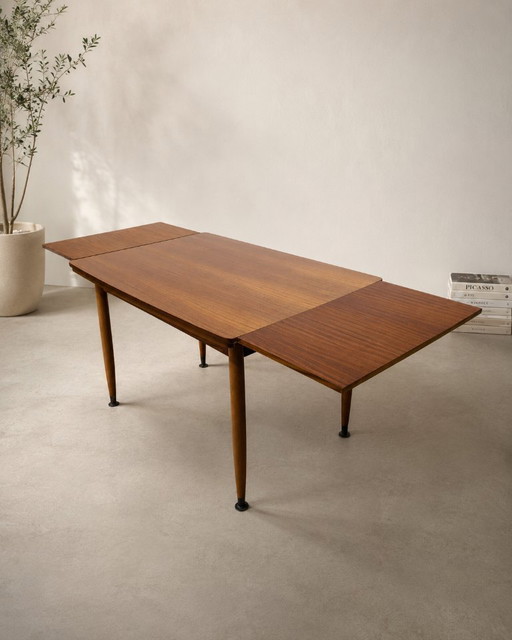 Vintage uitschuifbare eettafel, jaren 60
