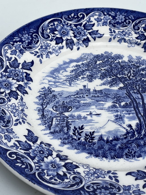 Piatto vintage Broadhurst in pietra ferrosa dello Staffordshire