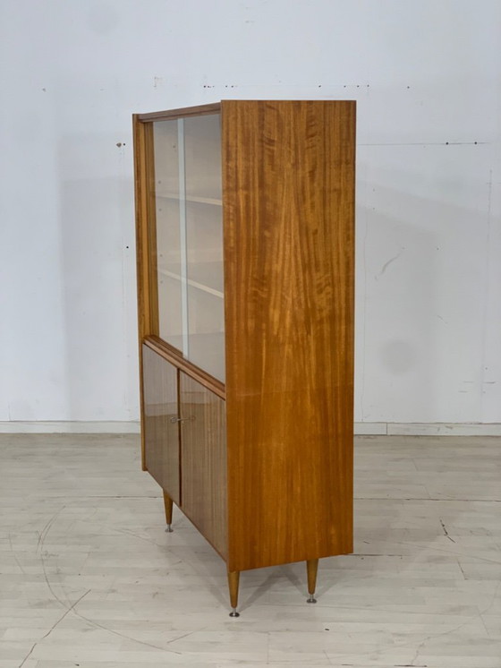 Image 1 of Mid century highboard vitrinekast servieskast vintage