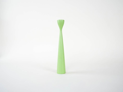 Candelabro verde pastel, diseño danés, década de 1970, fabricado en Dinamarca.