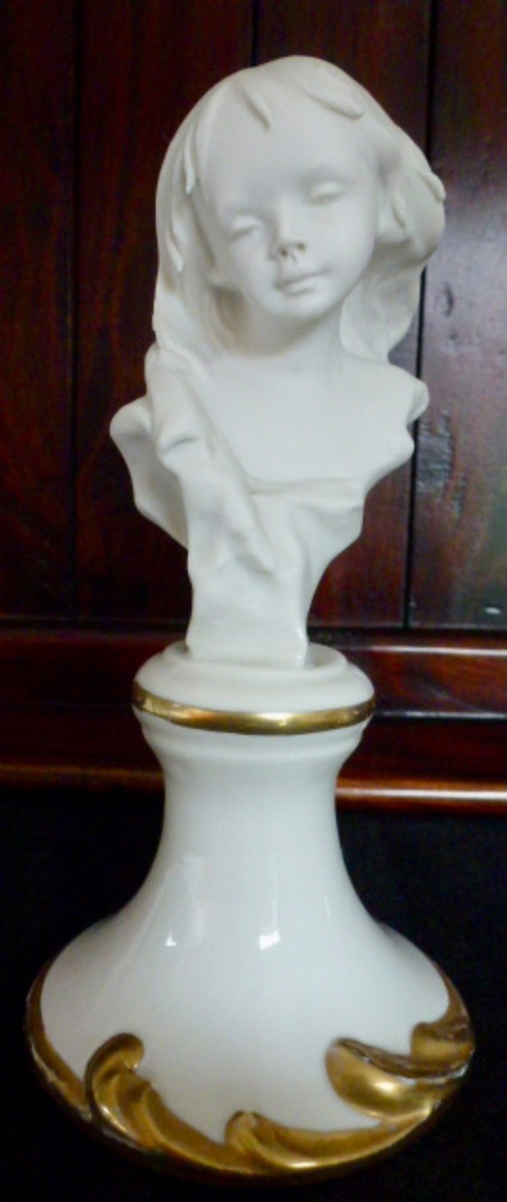 Image 1 of Capodimonte, 2x Nico Venzo Busts - Bisque porcelain.
