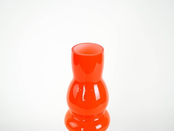 Image 1 of Orange glass vase, Danish design, 1960s, made in Denmark