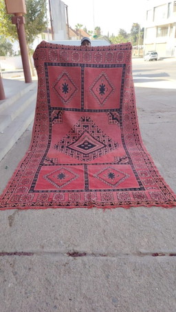 Handgeknoopt Berber kleed wol 343x190cm