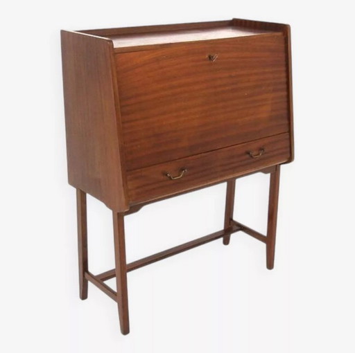Scandinavian mahogany secretary desk, Sweden, 1950
