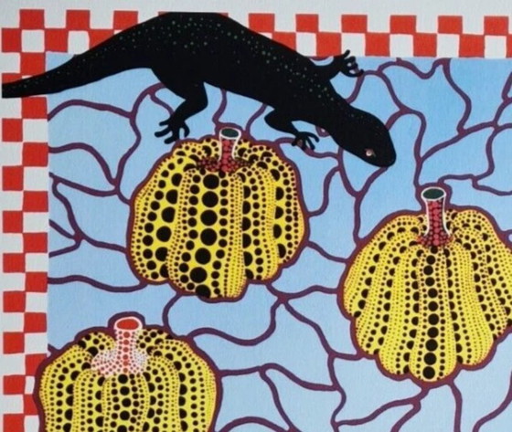 Image 1 of After Yayoi Kusama, Black Lizards , Lithograph, 1990s
