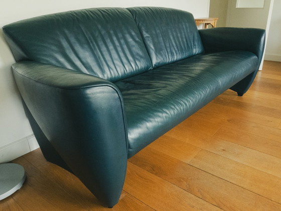 Image 1 of Beautiful, elegant 3-person leather sofa from the designer brand Jori