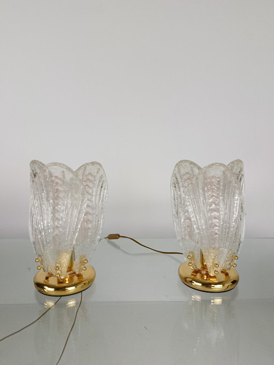 Image 1 of Italian Murano Glass Petali Table Lamp, 1970s
