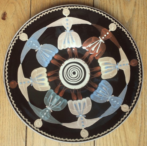 Piatti da parete in maiolica, ceramica di Pozdišov, Slovacchia