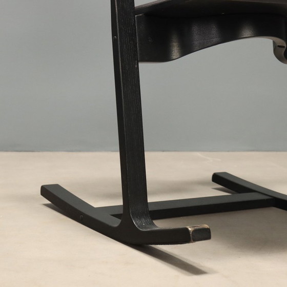 SET OF TWO Varier Actulum black design chairs – Dining chairs, Wood, Cotton (photo 5 of 9)