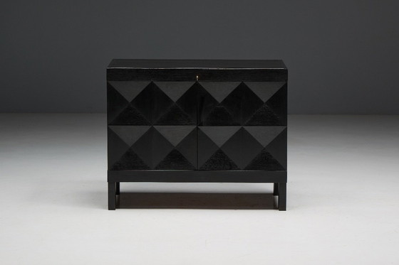 Image 1 of Mobile brutalista De Coene in rovere tinto, Belgio, anni '70