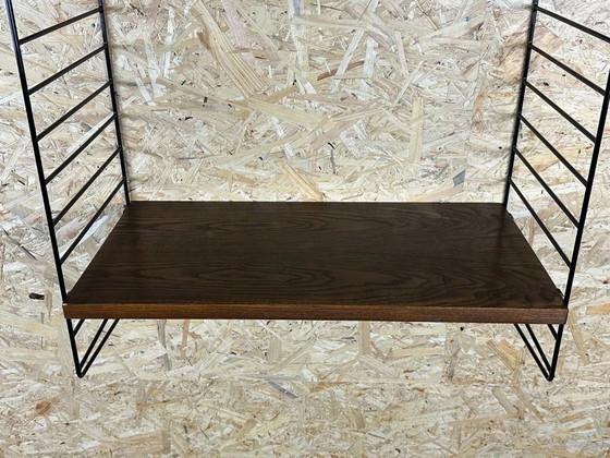 Image 1 of 60s 70s oak string shelf module by Kajsa & Nils "Nisse" Strinning Sweden