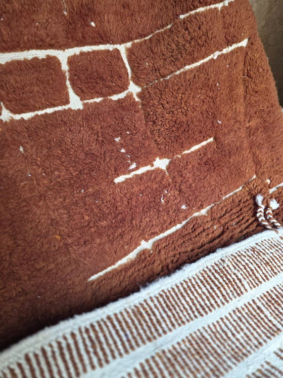 Image 1 of Small brown Moroccan Beni Ourain plush rug 164 x 103 cm 