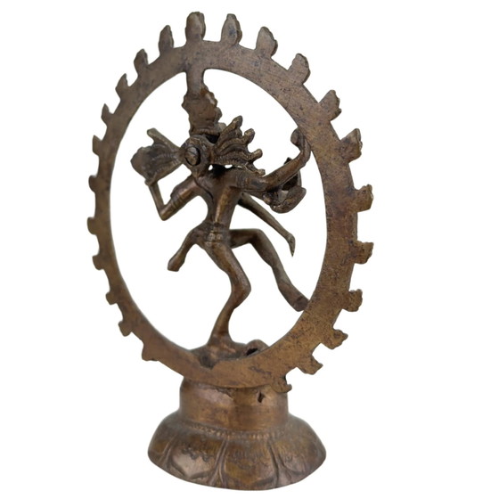 Nota: 3x Statue Shiva Nataraja – India – Danza Cosmica Realizzate in Bronzo – Sculture, Bronze (photo 4 of 10)