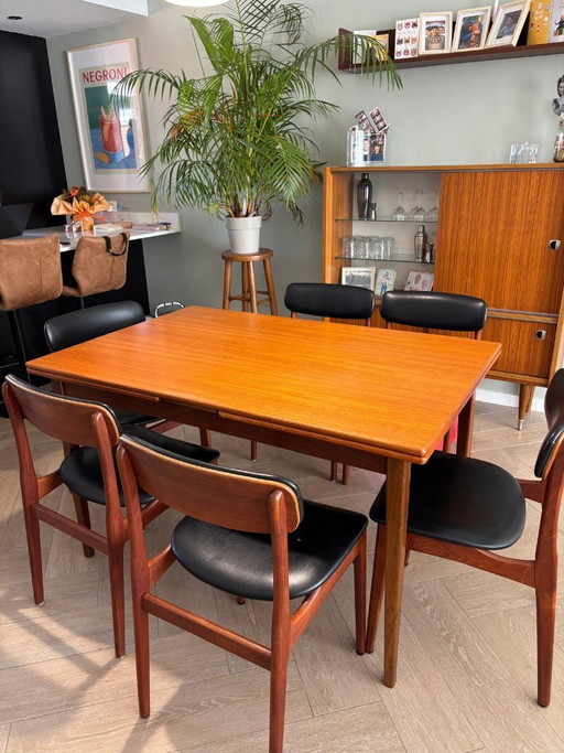 Houten Eettafel, Deens Vintage 1960 - Midcentury