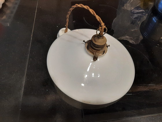 Image 1 of Antike Opal-Hängelampe ±1900–1920